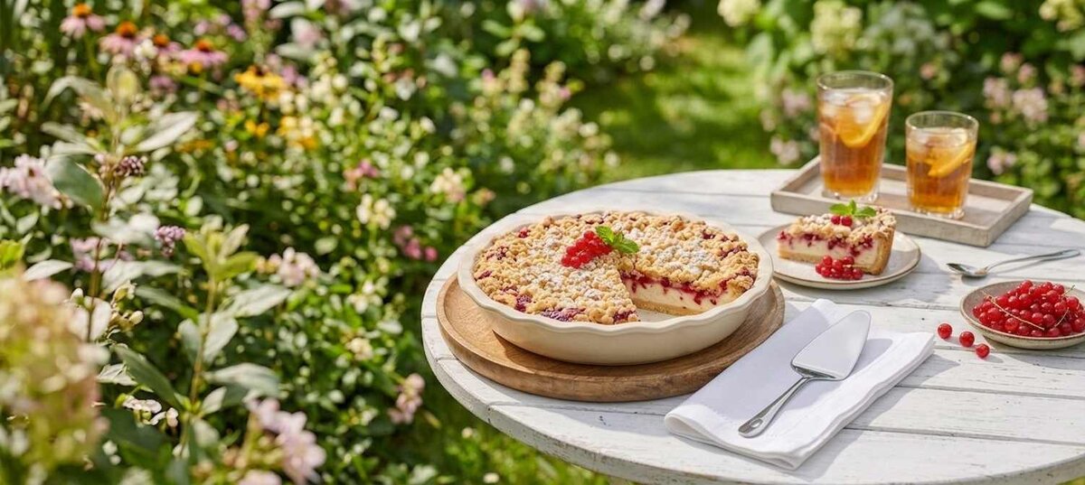POCTIVÝ RYBÍZOVÝ KOLÁČ S TVAROHEM A DROBENKOU: SNADNÝ LETNÍ RECEPT
