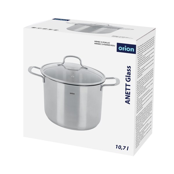 Hrnec ANETT Glass s poklicí 10,7 l 