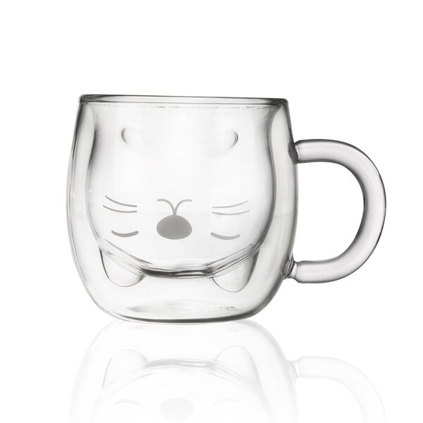 Dvoustěnný hrnek DOUBLE kočka 0,3 l