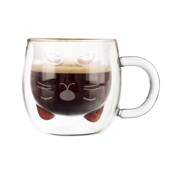 Dvoustěnný hrnek DOUBLE kočka 0,3 l