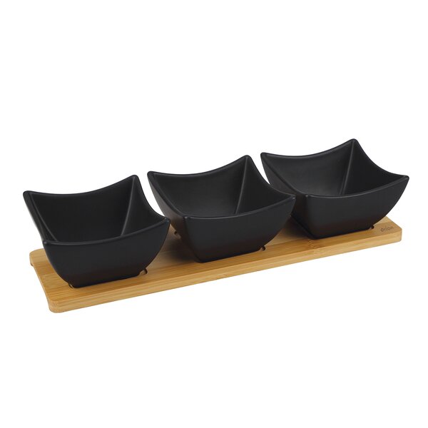 Servírovací misky s tácem BLACK set