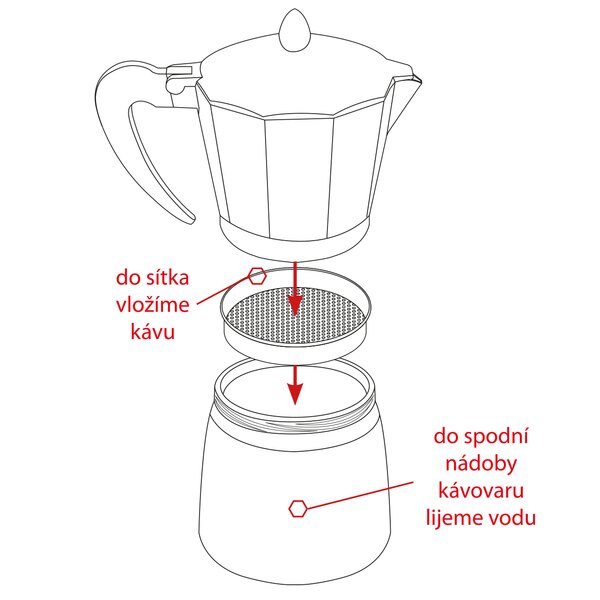 Moka konvička 0,27 l