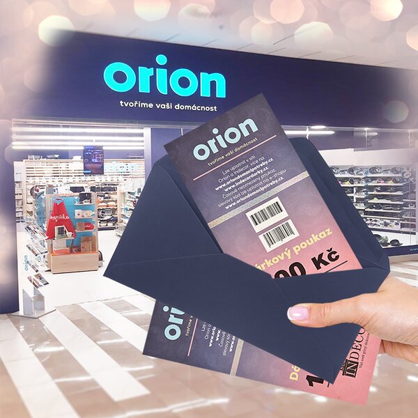 Dárkový poukaz Orion/Indecor 1 000 Kč