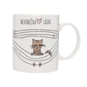 Hrnek s ponožkami NEKONEČNÁ LÁSKA 0,35 l kočka