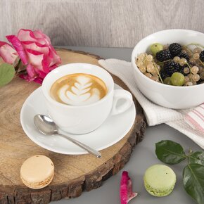 Hrnek s podšálkem MONA cappuccino 0,21 l 2 ks