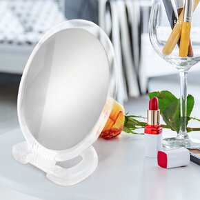 Kosmetické oboustranné zrcátko se stojánkem pr. 15 cm  