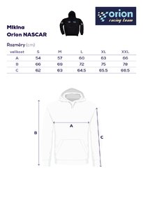 Mikina s kapucí Orion NASCAR vel. L